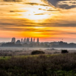 Winter Sunset over Old Woodhall airfield.