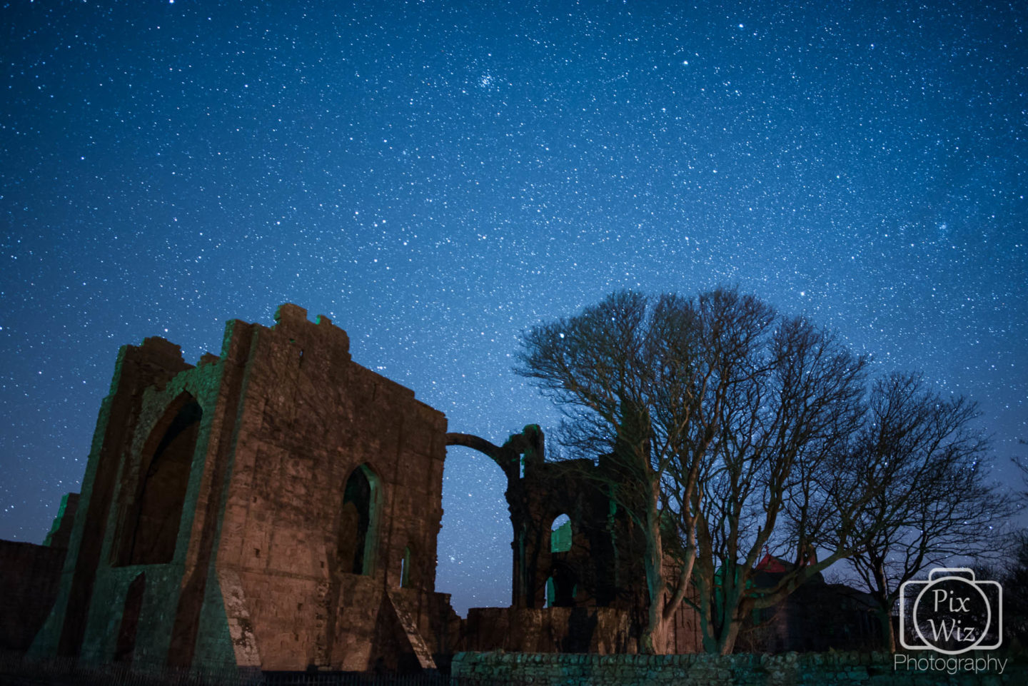 Milky Way over Lindisfarne Priory