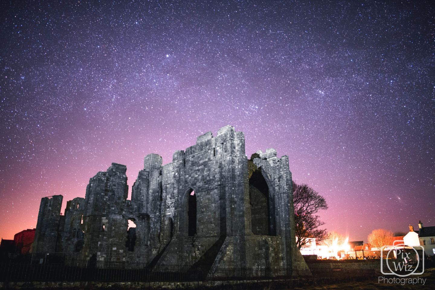 Milky Way over Lindisfarne Priory